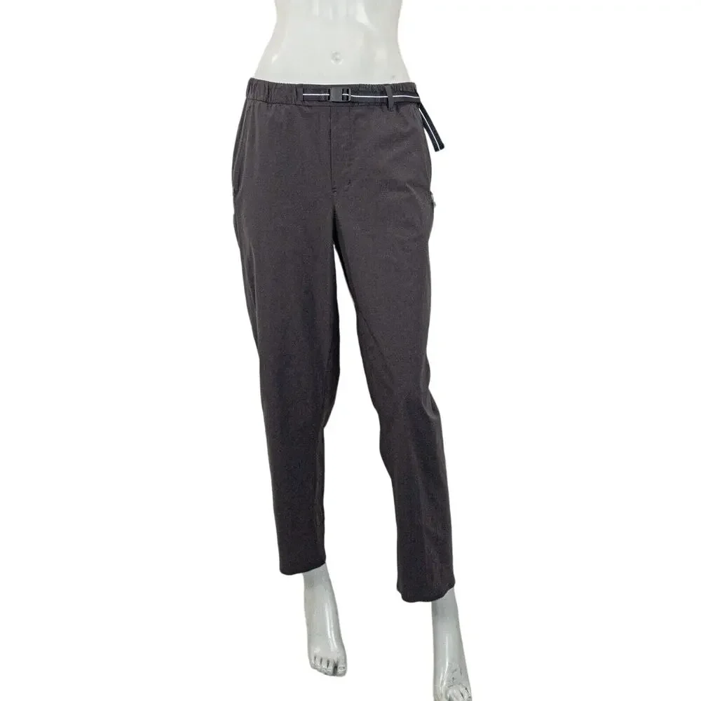 Lululemon LAB Sarala Pants in Gray adjustible fit Belt size 8